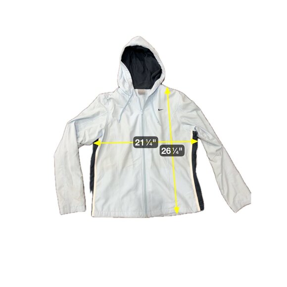 Nike Womens Light Blue Full Zip Hooded Jacket Size Large - Picture 7 of 11